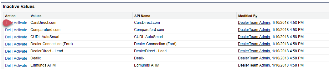 How to Modify Pick List Values