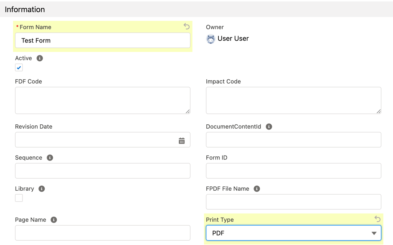 How to Create a Form with Print Type PDF