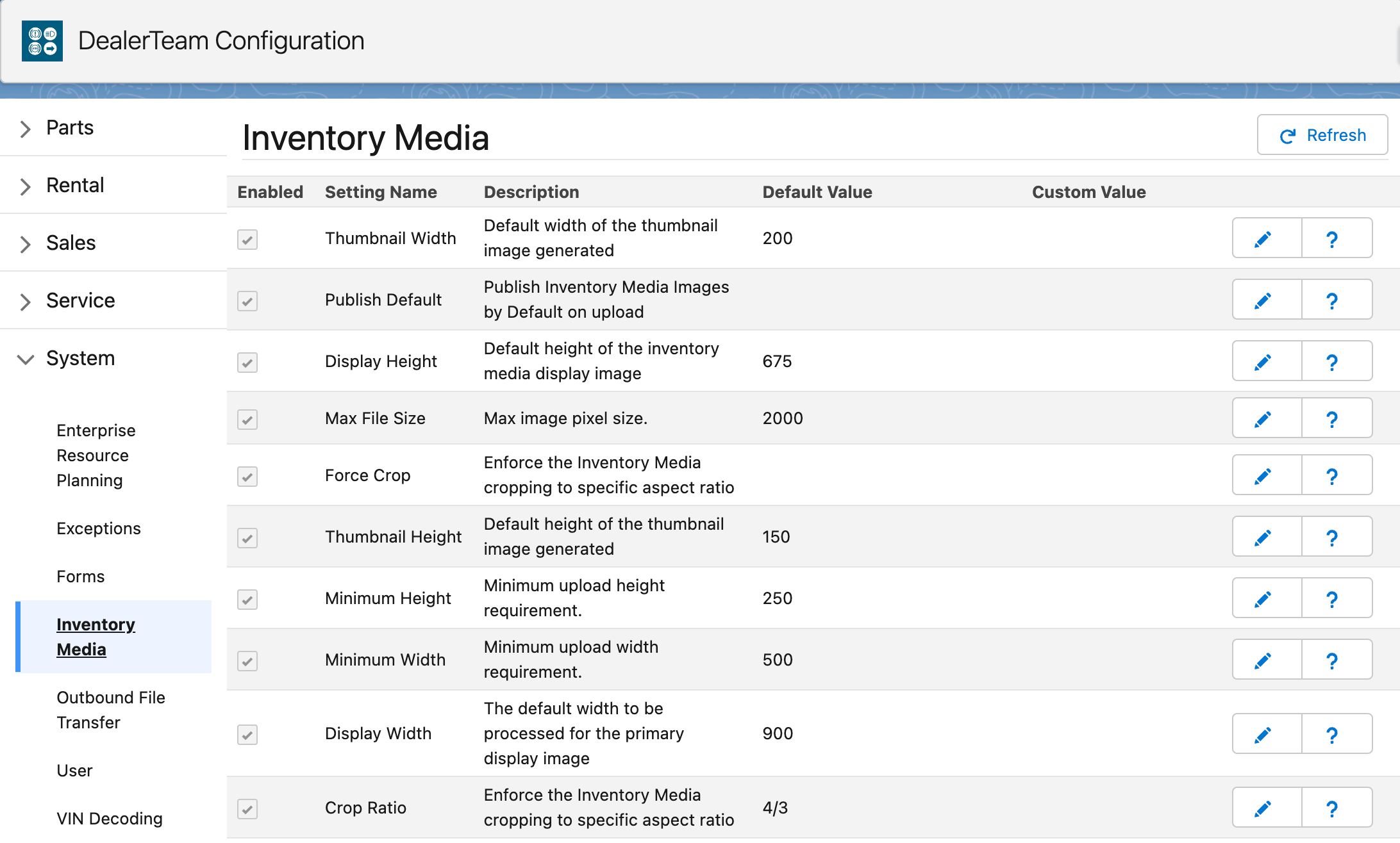 Inventory Media Configuration