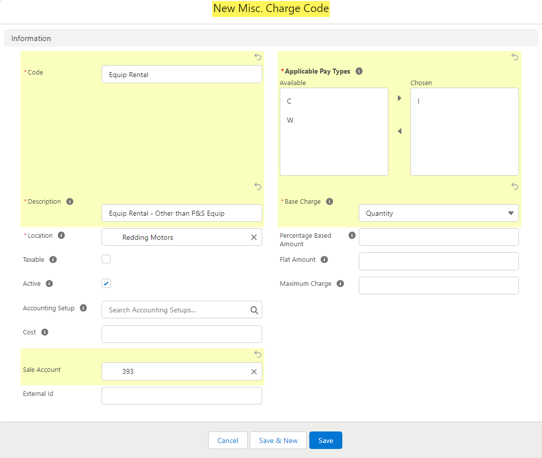 Purchase Order Setup