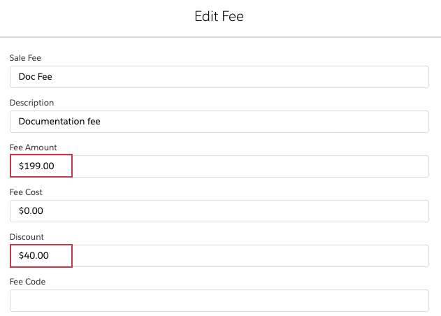 How to add a discount on Fees