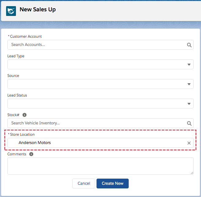 How to create a Sales Up as BDC Rep