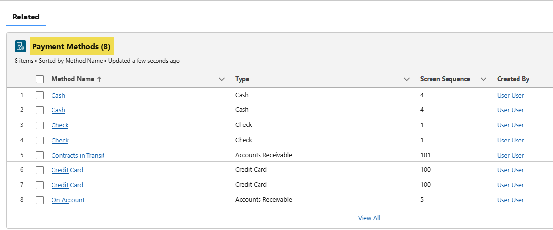 How to setup Payment Types for use in Receipts