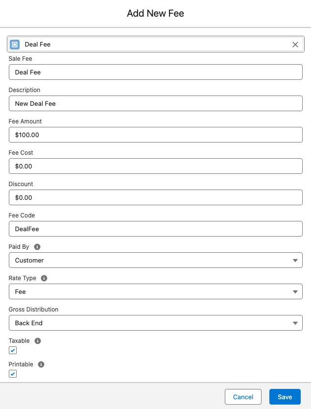 How to Assign Rate Type to Fee Objects