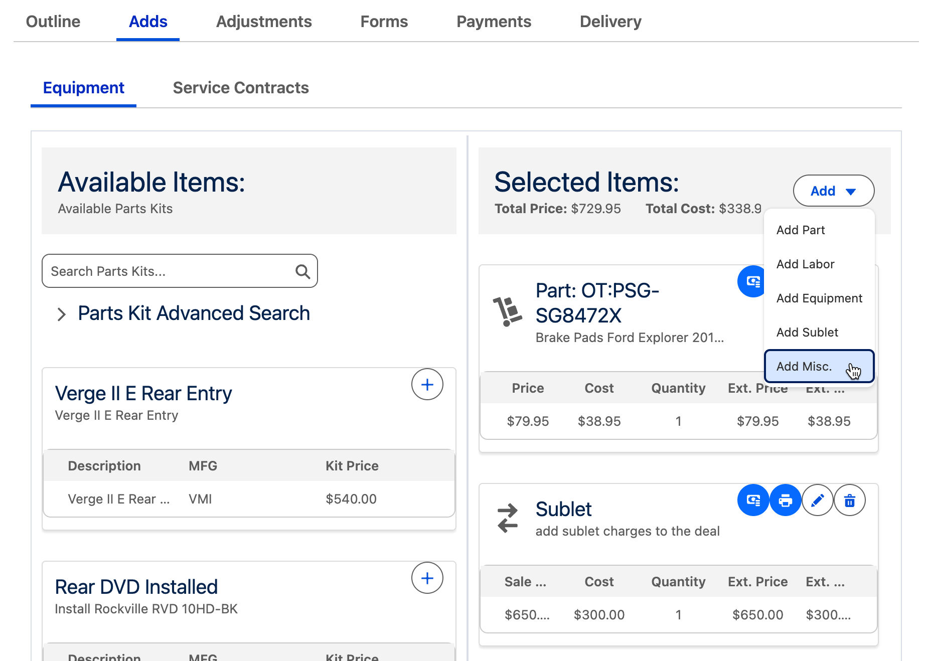 Add Miscellaneous Charges to a Deal